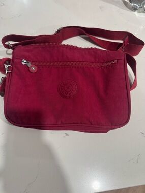 Kipling Small Crossbody Bag in Berry Red